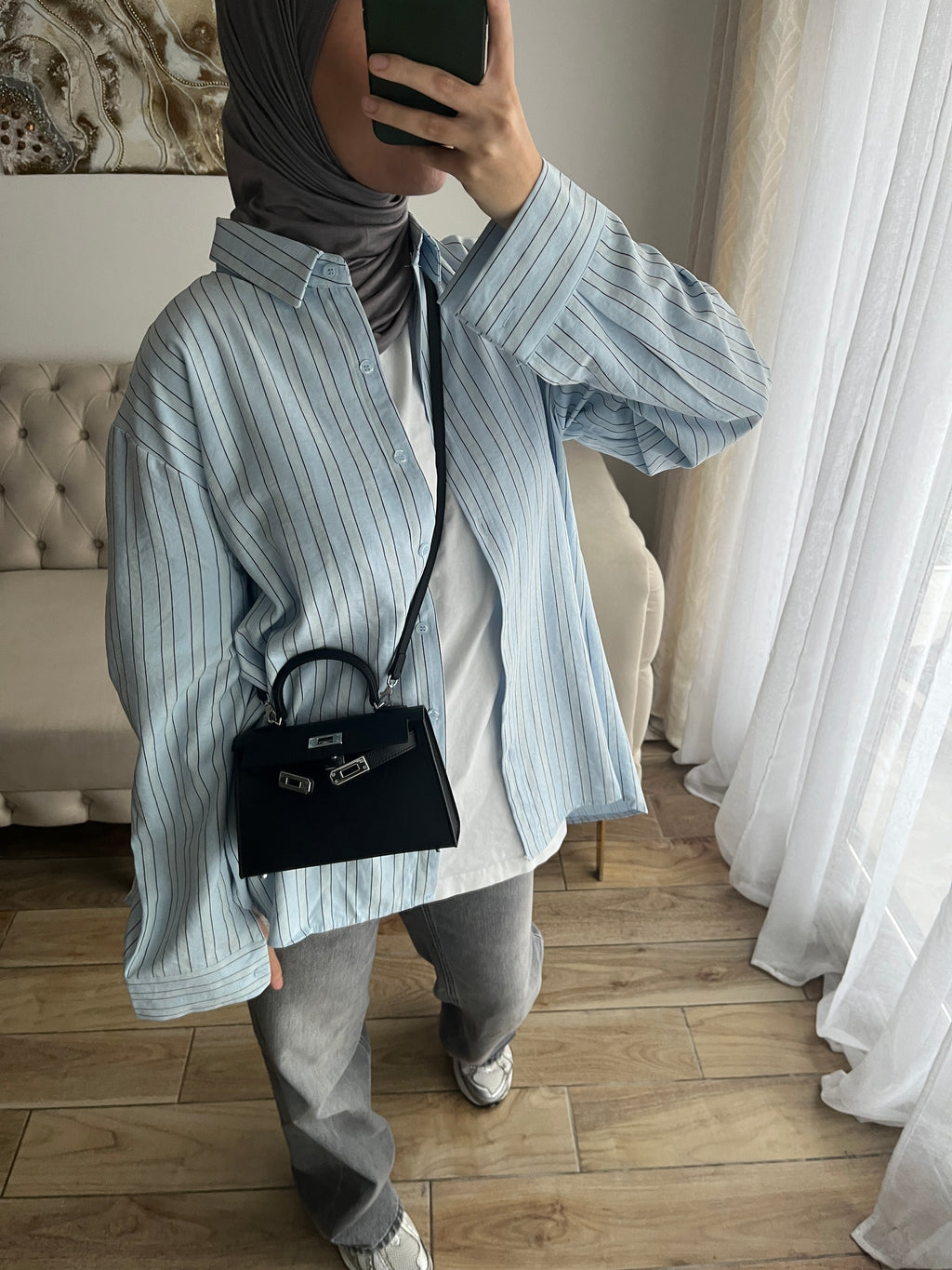 CHEMISE FENDUE [BLEU]