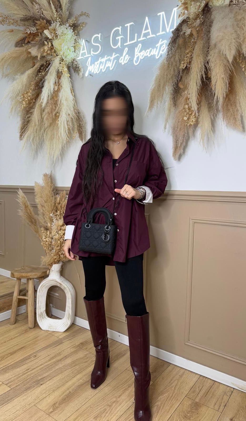CHEMISE BURGUNDY