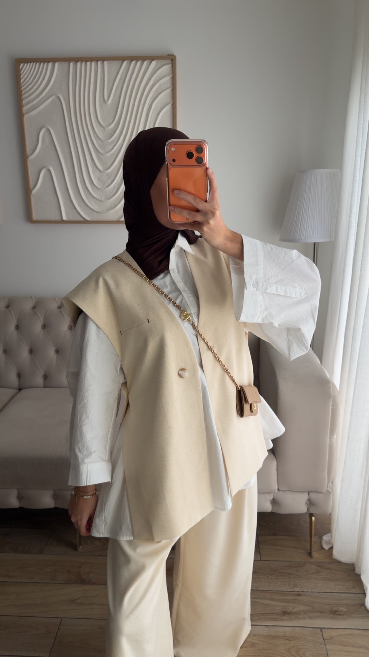 BLAZER EN LIN ÉCRU