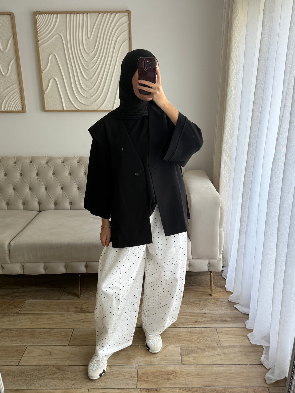 Pantalon à pois ￼