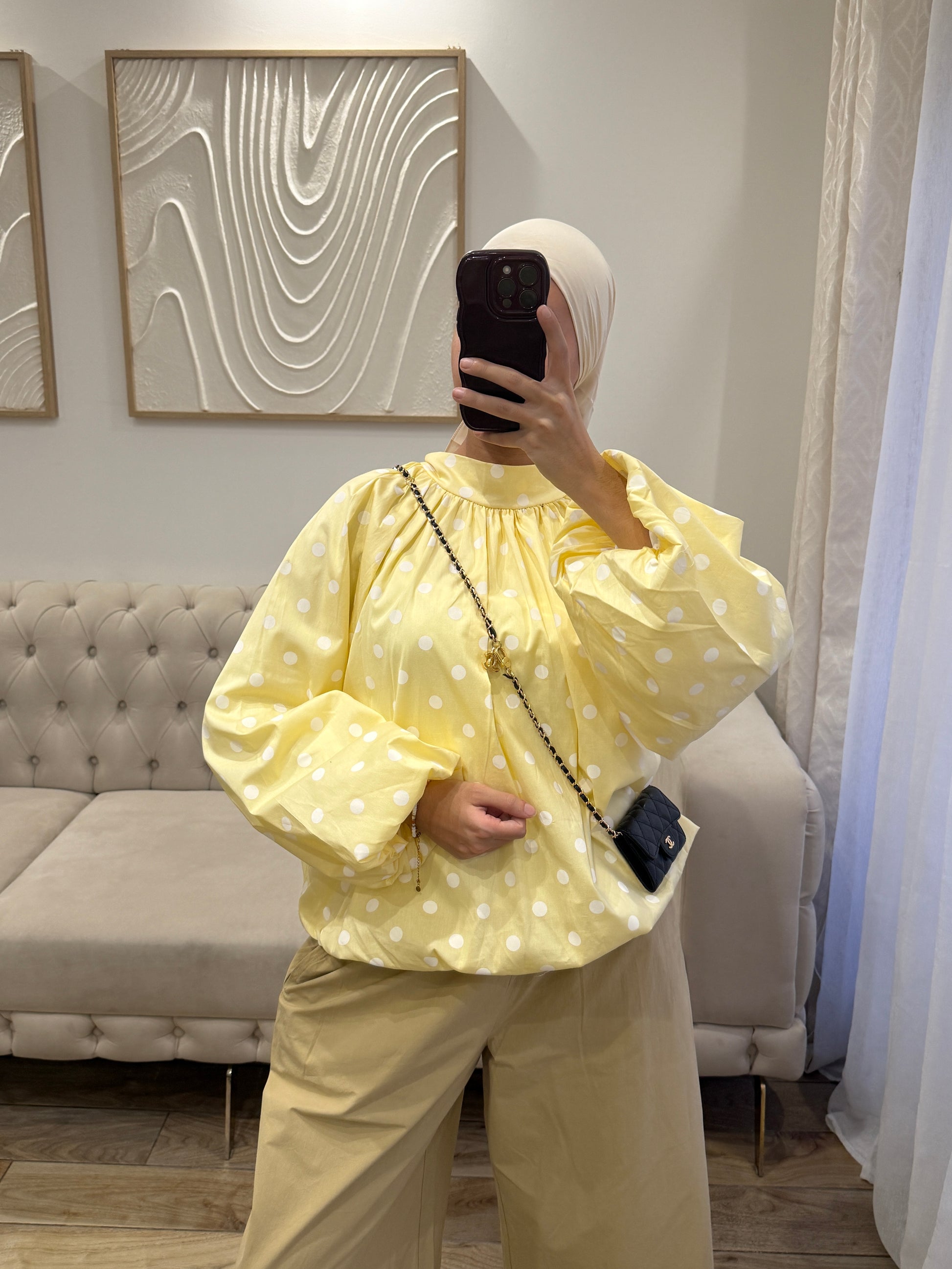 HAUT BOUFFANT YELLOW