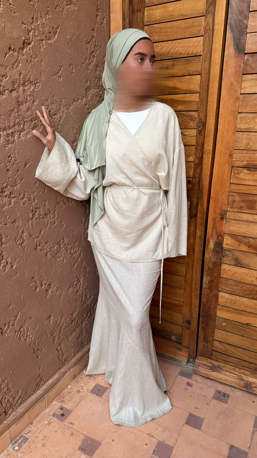 JUPE LIN [BEIGE]