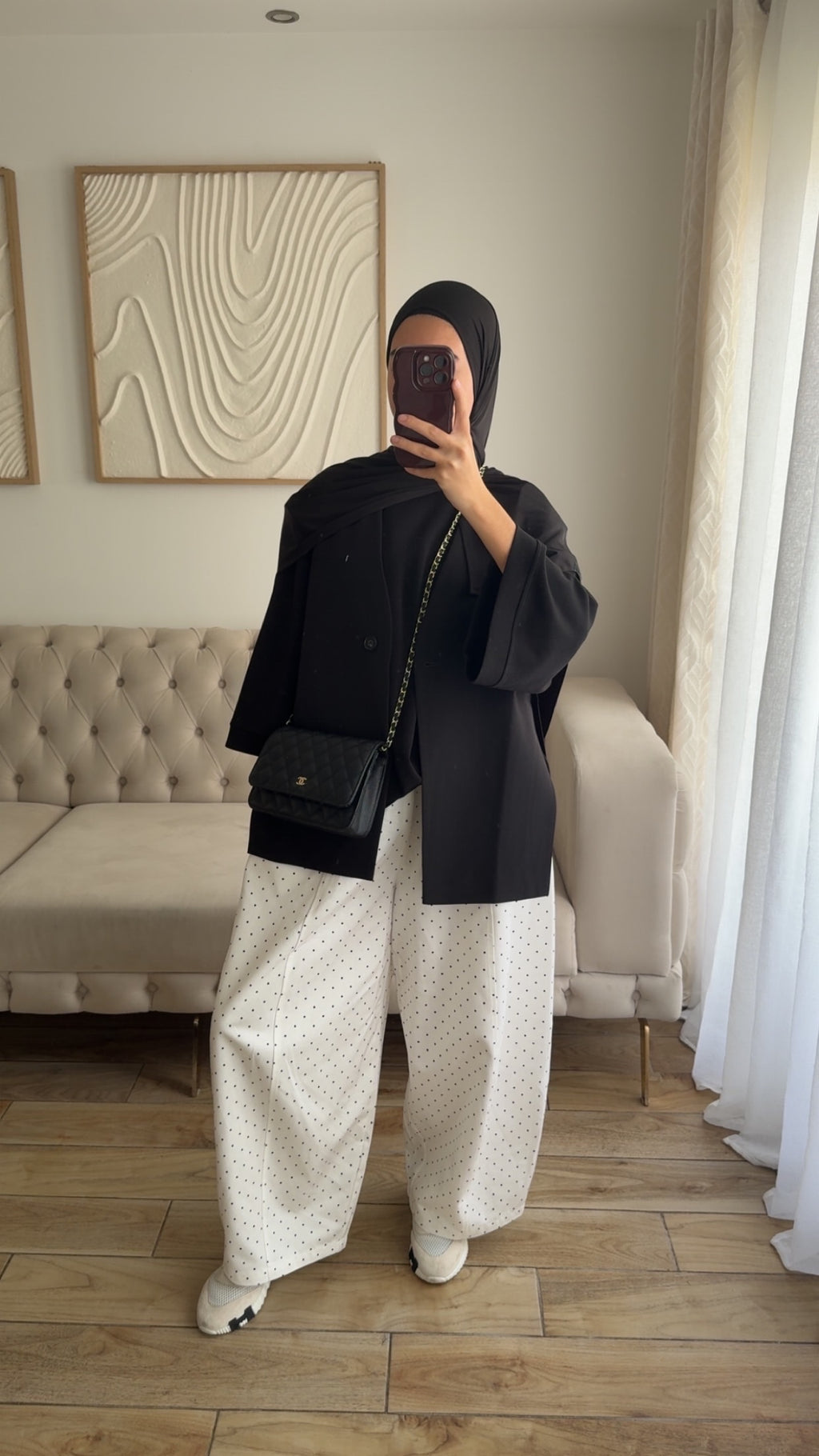 Pantalon à pois ￼