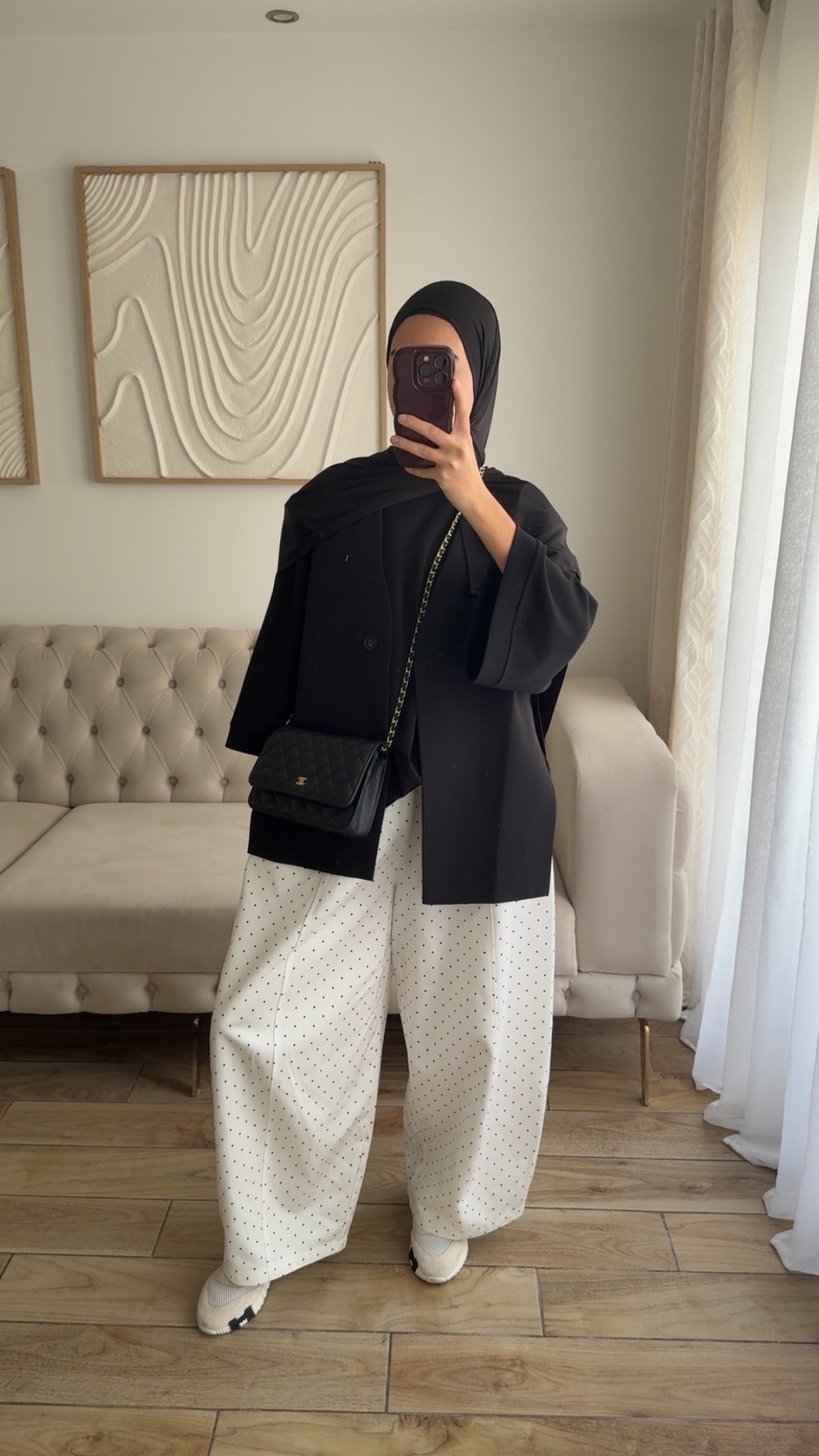 Pantalon à pois ￼