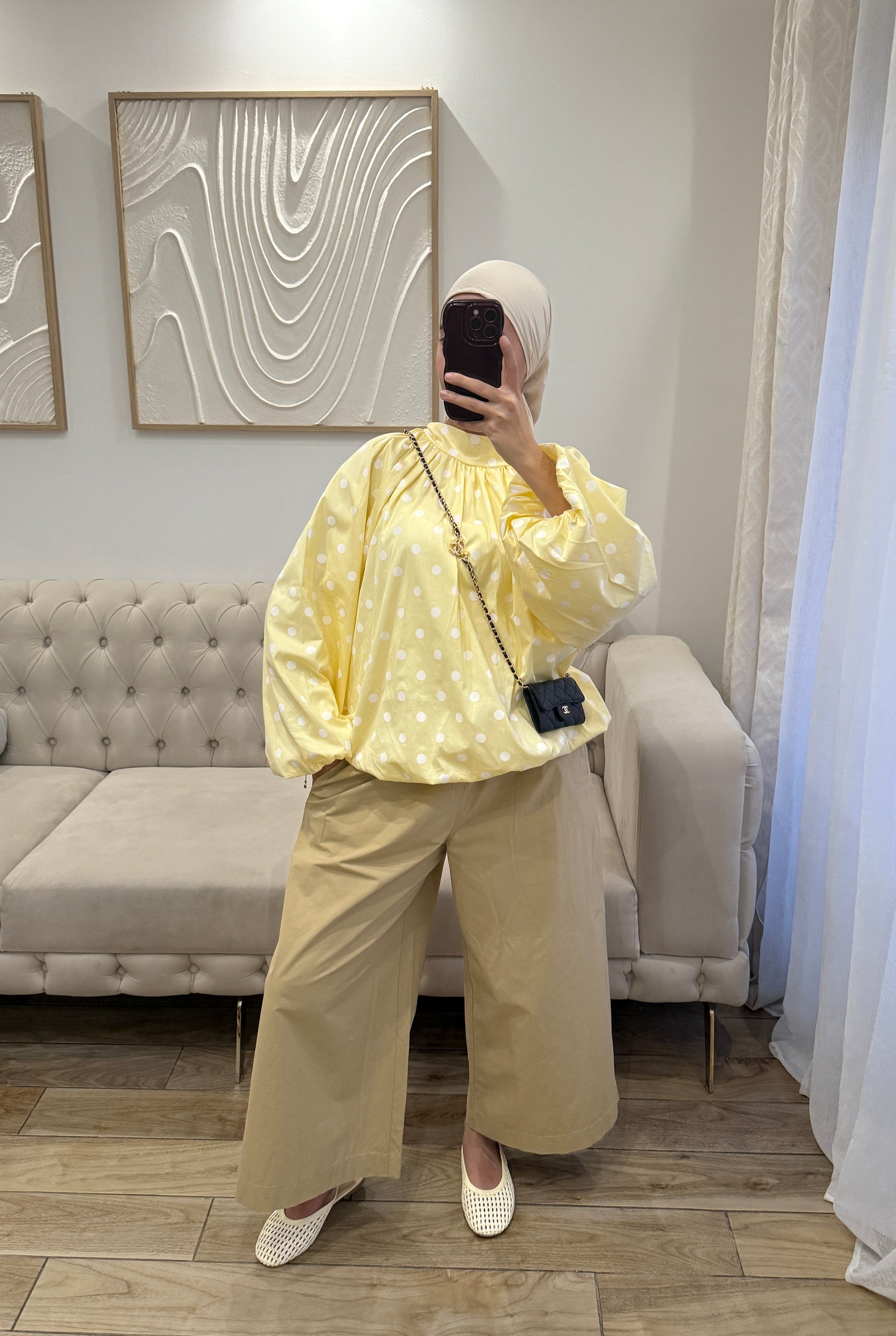 HAUT BOUFFANT YELLOW