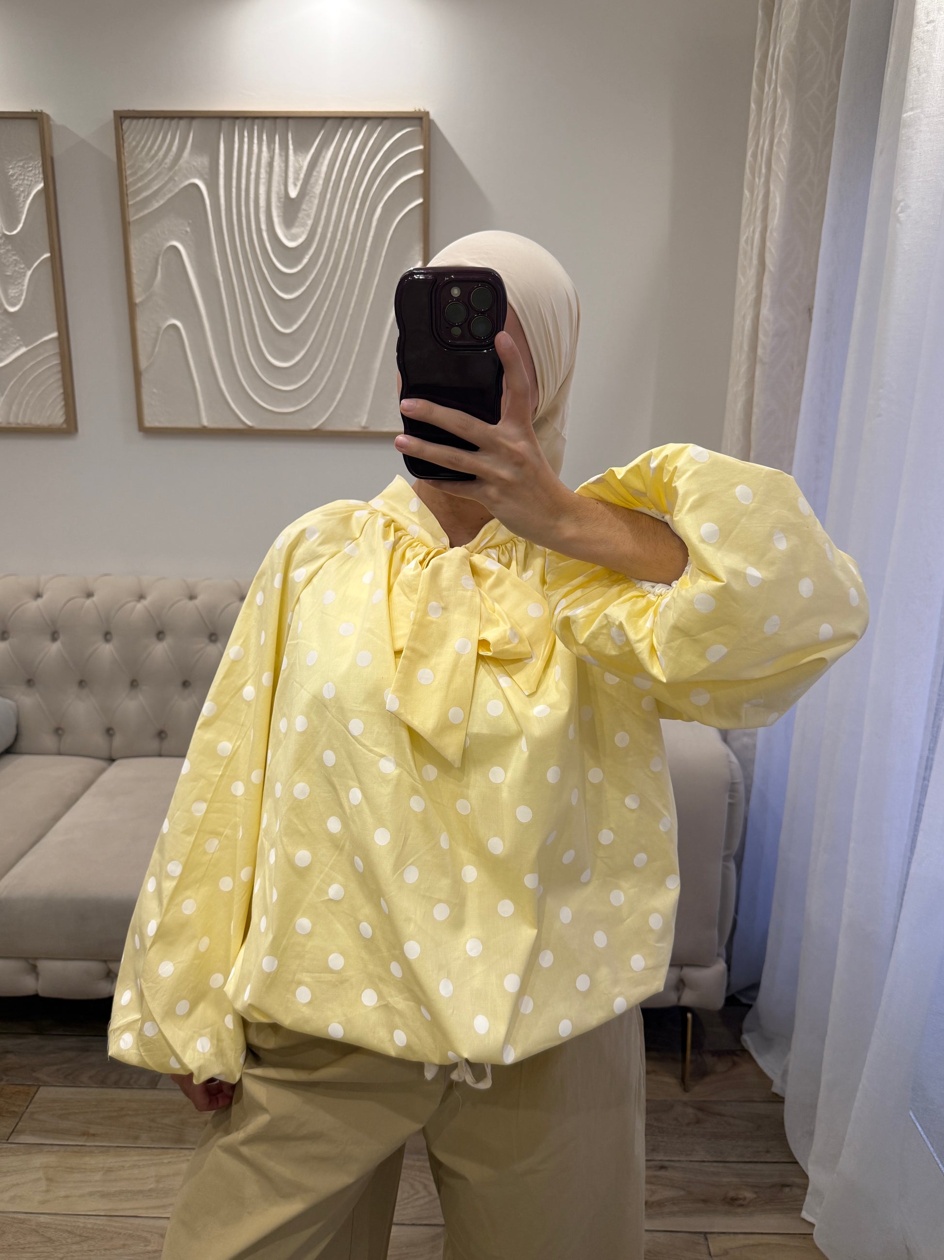 HAUT BOUFFANT YELLOW