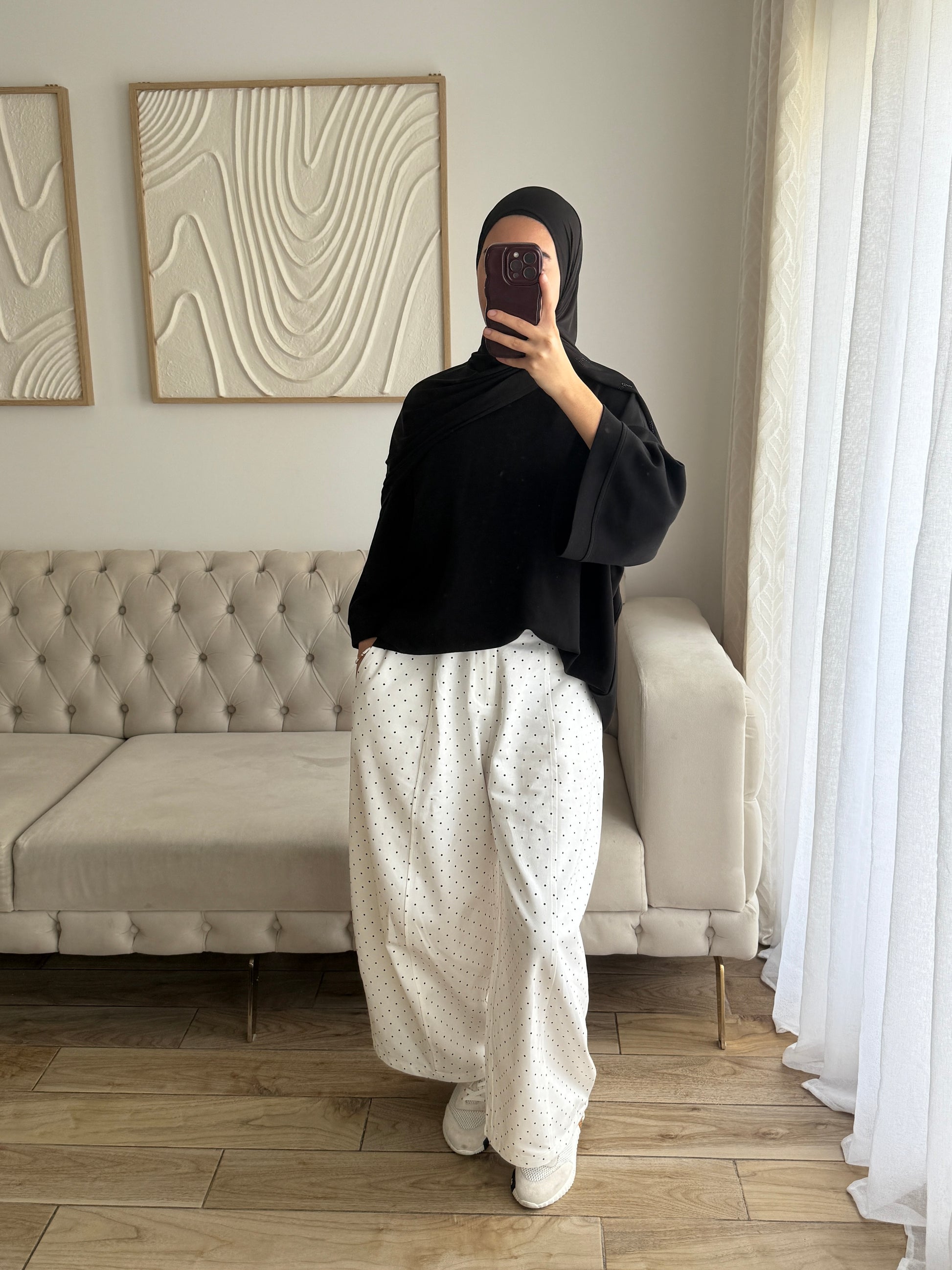 Pantalon à pois ￼